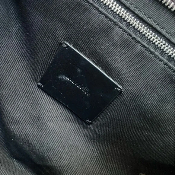 AllSaints Mast Pebbled Leather Tote Bag Brown - Picture 8 of 12